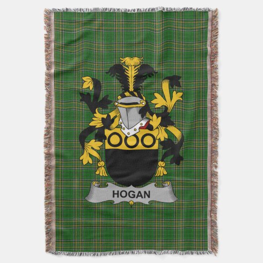 Irish Hogan oder O_Hogan Coat of Arms Familienwapp Decke (Vorderseite Vertikal)