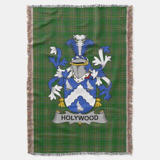 Irish Holywood Coat of Arms Familienwappen Irland Decke (Vorderseite Vertikal)