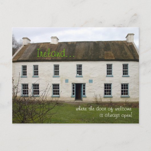 Irish home: Our door is always open postcard Postkarte (Vorderseite)