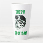Irish Hooligan Biker Latte Tasse (Vorderseite)