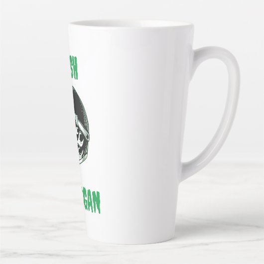 Irish Hooligan Biker Latte Tasse (Rechts)