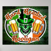 Irish Hooligan Skull: Harter Hooligan 1 Poster (Vorne)