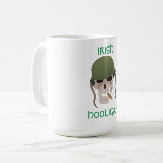 Irish Hooligan Soldier Kaffeetasse (Vorderseite Links)