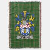 Irish Hoolihan oder O_Holohan Coat of Arms Family Decke (Vorderseite Vertikal)