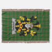 Irish Hopkins Coat of Arms Familienwappen Irland Decke (Vorderseite)