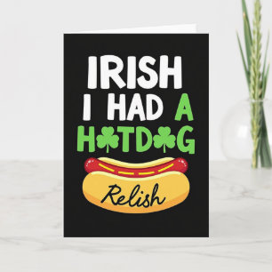 Irish Hotdog St Patricks Day Karte