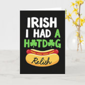 Irish Hotdog St Patricks Day Karte (Gelbe Blume)