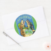 IRISH HOUND HUNGS, ST. PATRICK'S DAY GREEN BIER RUNDER AUFKLEBER (Umschlag)