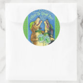 IRISH HOUND HUNGS, ST. PATRICK'S DAY GREEN BIER RUNDER AUFKLEBER (Tasche)