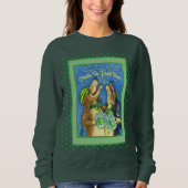 IRISH HOUND HUNGS, ST. PATRICK'S DAY GREEN BIER SWEATSHIRT (Vorderseite)