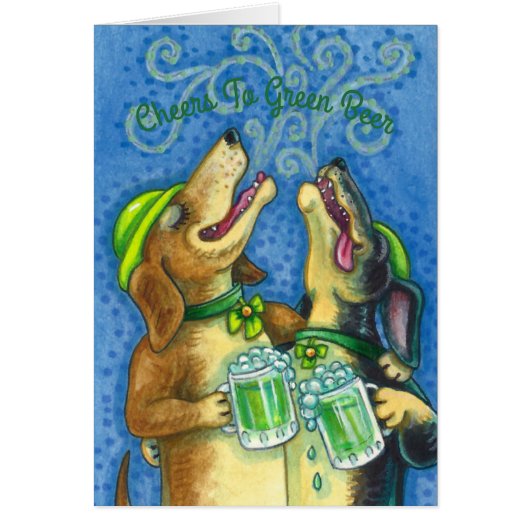 IRISH HOUNDS ST. PATRICK'S DADOG NOTE CARD Blank (Vorne)