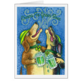 IRISH HOUNDS ST. PATRICK'S DADOG NOTE CARD Blank (Vorne)