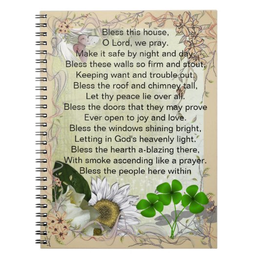 Irish House Blessing Notebook Notizblock (Vorderseite)