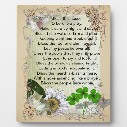 Irish House Blessing plaque Fotoplatte (Vorderseite)