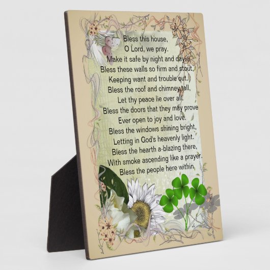 Irish House Blessing plaque Fotoplatte (Seite)