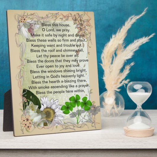 Irish House Blessing plaque Fotoplatte (Seite)