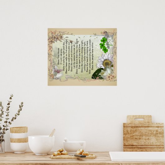 Irish House Blessing poster (Küche)