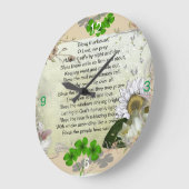 Irish House Blessing-Uhr Große Wanduhr (Winkel)