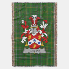 Irish Hughes Coat of Arms Familienwappen Irland Decke