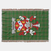 Irish Hughes Coat of Arms Familienwappen Irland Decke (Vorderseite)