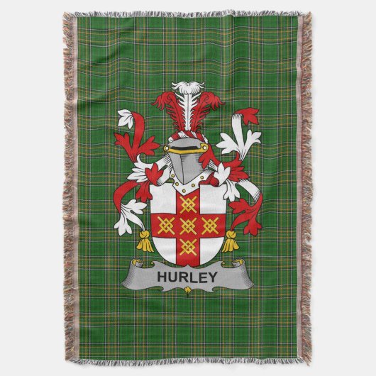 Irish Hurley oder O_Hurley Coat of Arms Family Cre Decke (Vorderseite Vertikal)