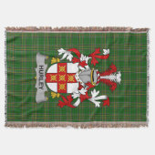 Irish Hurley oder O_Hurley Coat of Arms Family Cre Decke (Vorderseite)
