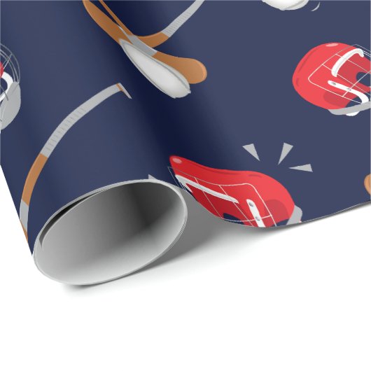 Irish Hurling Helmets und Hurleys Pattern Geschenkpapier (Rolleneckpunkt)