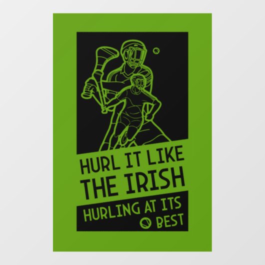 Irish Hurling Sport Fensteraufkleber (Blatt)