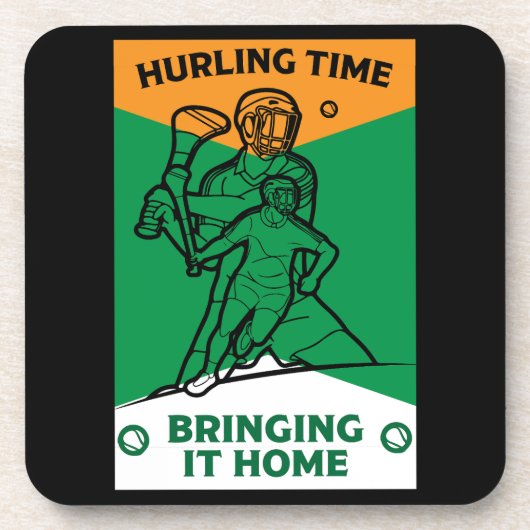 Irish Hurling Sport Getränkeuntersetzer (Vorderseite)