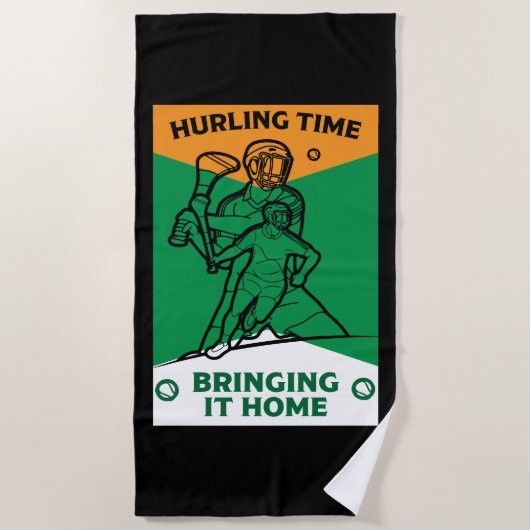 Irish Hurling Sport Strandtuch (Vorderseite)