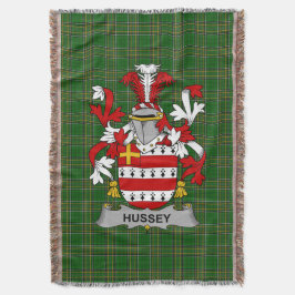 Irish Hussey oder O_Hosey Coat of Arms Familienwap Decke