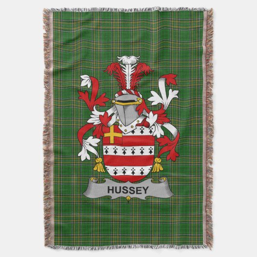Irish Hussey oder O_Hosey Coat of Arms Familienwap Decke (Vorderseite Vertikal)