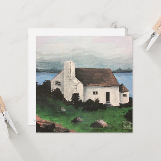 "Irish Hütte" von Jane Denny Karte (Vorderseite/Rückseite Beispiel)