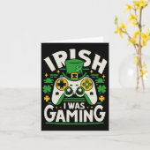 Irish I Game Funny St Patricks Day Video Game Karte (Gelbe Blume)