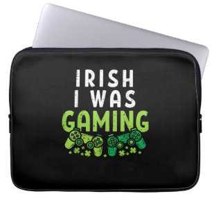 Irish I Gaming Funny St Patricks Day Gamer Boy Laptopschutzhülle