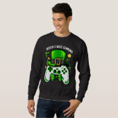 Irish I Gaming Funny St Patrick's Day Video Ga Sweatshirt (Vorne ganz)