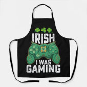 Irish I Gaming Gamer Games St Patrick's Day Schürze (Vorderseite)