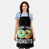 Irish I Had Donuts Lovers Funny St Patrick's Day Schürze (Getragen)