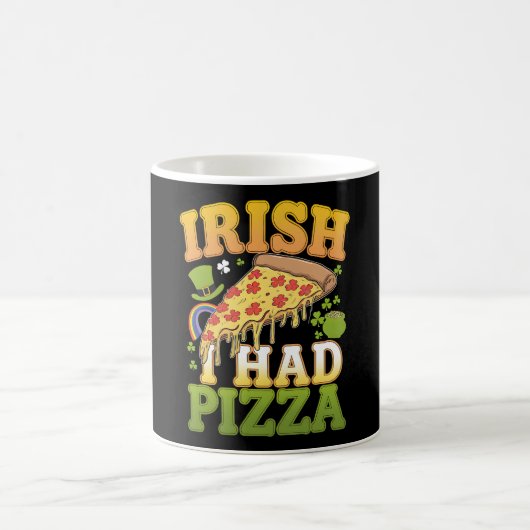Irish I Had Pizza Funny St Patrick's Day Lovers Kaffeetasse (Mittel)