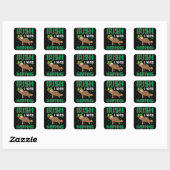 Irish I Napping Sloth St Patricks Day Quadratischer Aufkleber (Blatt)