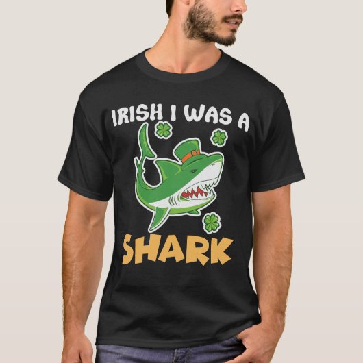 Irish I war Shark St. Patrick T-Shirt (Vorderseite)