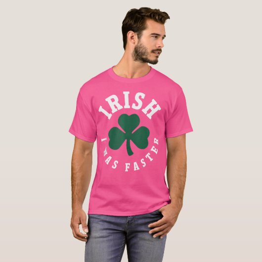Irish I Was Faster Funny Running St Patrick'S Day T-Shirt (Vorne ganz)