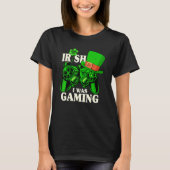 Irish I Was Gaming Controller Boys Gamer St Patric T-Shirt (Vorderseite)