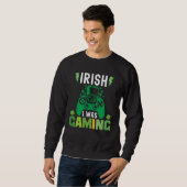 Irish I Was Gaming St Patricks Day Gamer Boys Men Sweatshirt (Vorne ganz)
