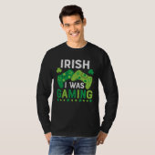 Irish I Was Gaming St Saint Patricks Day Gamer Boy T-Shirt (Vorne ganz)