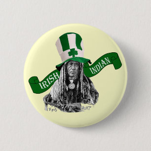 Irish Indian St Patrick's Day Button