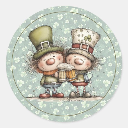 Irish‑Inspired St. Patrick’s Day Envelope Seal Runder Aufkleber (Vorderseite)