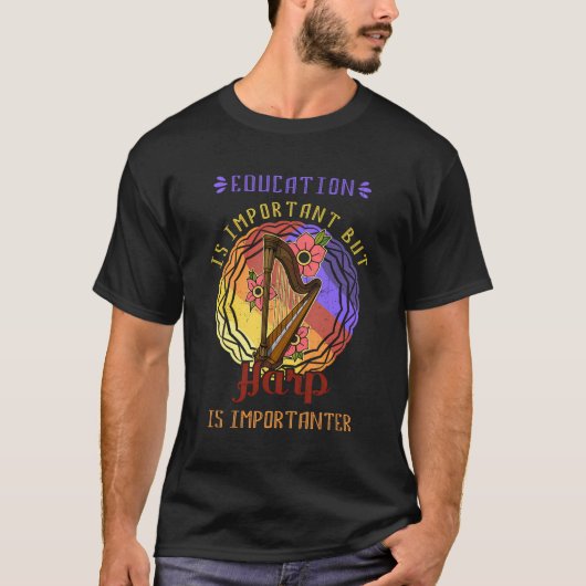 Irish Instrument Harpist Musical Classical String T-Shirt (Vorderseite)