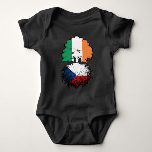 Irish Ireland Tree Roots Flag Baby Strampler