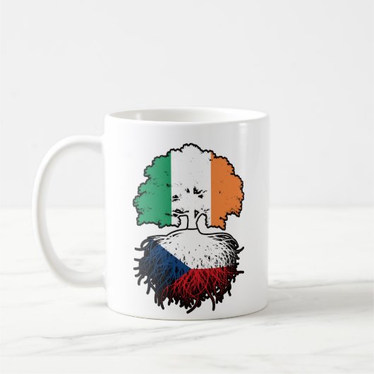Irish Ireland Tree Roots Flag Kaffeetasse (Links)